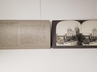 Stereoview — Mormon Temple and Tabernacle, Salt Lake City, Utah — Keystone View Company — No Date — Very Good Condition