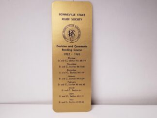 1962-1963 --- Bonneville Stake Relief Society Doctrine & Covenants Reading Course --- Bookmark