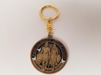 Put on the Whole Armor of God --- Standing Firm in the Faith --- Medallion on Key Chain