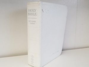 1983 — Holy Bible — White Leather — Buckskin Leather-Bonded Leather-Lined — Published for the Church of Jesus Christ of Latter-day Saints