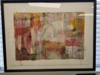 ICE ALARM --- Conte Gouache, Watercolor on BFK --- 27x35 Inches Framed --- Sandy Brooke, 2019 --- Painting