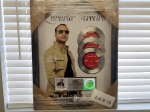 Zacarias Ferreira – Alexis Brugal — Framed Platinum Certification — More Than 180,000 Copies of the La Oreja Media Single “El Intruso”