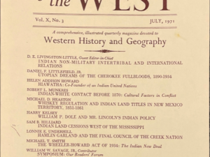 1971 ~ Journal of the West ~ Vol. X, No. 3