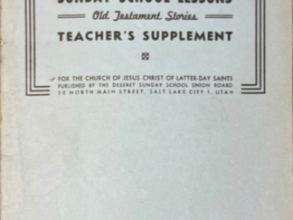 1944 ~ Old Testament Stories ~ Teacher's Supplement