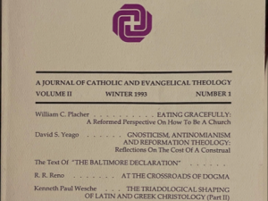 1993 ~ Pro Ecclesia ~ A Journal of Catholic and Evangelical Theology ~ Volume II ~ Number 1