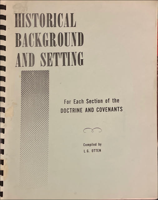 1972 ~ L. G. Otten ~ Historical Background and Setting