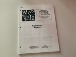1987- Preliminary Report: Comprehensive Bibliography of the Book of Mormon