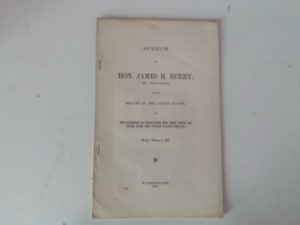1907- Speech of Hon. James H. Berry of Arkansas, in the Senate of the United States
