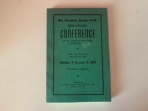 1959- One Hundred Twenty-ninth  Annual Conference October 9,10,11 1959