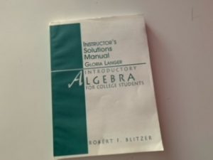 1995- Introductory Algebra for college Students- Gloria Langer