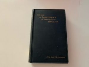 1895- Essay On Indifference in matters of Religion- Abbe F. De Lamennais