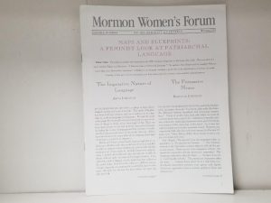 Mormon Women’s Forum — Vol.6, No.4, Winter 1995 — Maps & Blueprints: A Feminist Look at Patriarchal Language