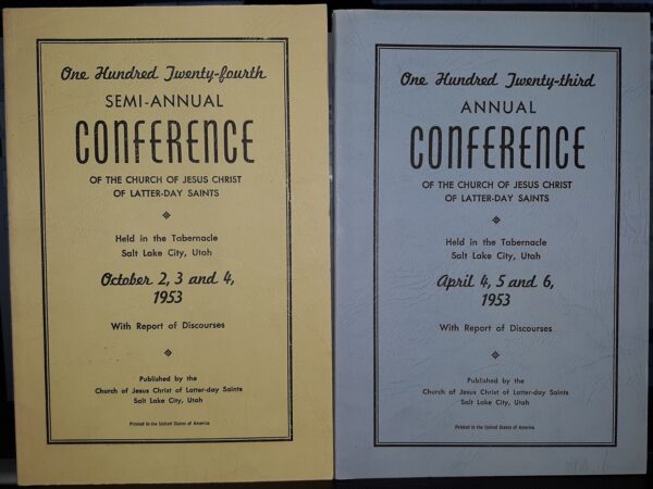 2 LDS General Conference Reports for the Year 1953 (1953)