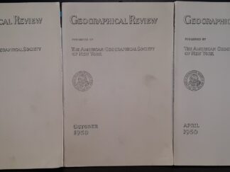 Geographical Review 3 Issue Set