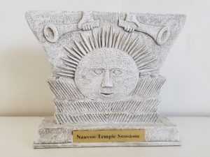 1998 — Miniature Nauvoo Sunstone — Made by Sunstone International — 4″ Wide by 4″ Tall