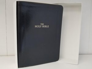 2017 — The Holy Bible — Black Leather — In Box! — Church Employee Christmas Gift Edition