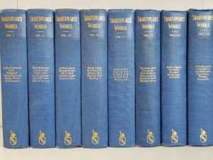 Shakespeare’s Works — 8 Volume Set — Blue Cloth Hardcovers