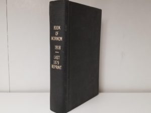 1918 — Book of Mormon — Black Hardbound — Rebound