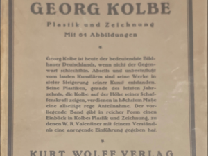 1922 ~ Georg Kolbe ~ Plastik und Zeichnung ~ Printed in Germany