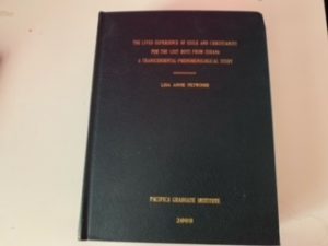 2009- The Lived Experience of Exile and Christianity for the Lost Boys From Sudan- Lisa Anne Petronis