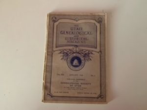 1928- The Utah Genealogical and Historical Magazine Vol. XIX No. 1