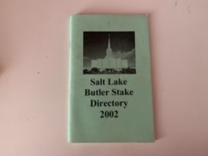 2002- Salt LakeButler Stake Directory 2002