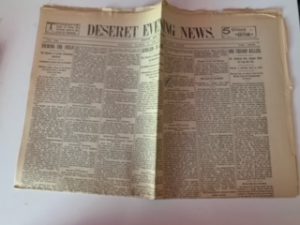 1896- Deseret Evening News NO.109  Tuesday March 31, 1896