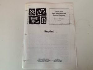 Reprint: Orson Pratt: Early Advocate of the Book of Mormon- David J. Whittaker