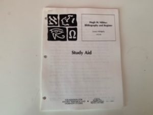 1988- Study Aid: Hugh W. Nibley: Biblography and Register- Louis Midgely