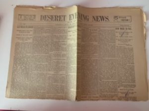 1895- Deseret Evening News NO.179 Saturday June 22, 1895