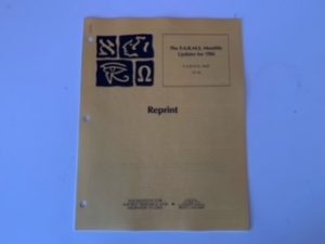 1986- The F.A.R.M.S Monthly Updates for 1986- F.A.R.M.S Staff