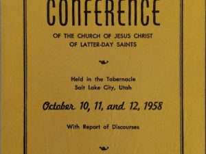 1958 ~ One Hundred Twenty-eighth Semi-Annual Conference of the Church of Jesus Christ of Latter-day Saints ~ October 10, 11, and 12