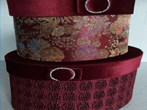 Velvet Hat-Box Set of 2