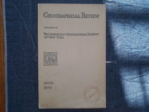 Geographical Review: April 1940 (1940)