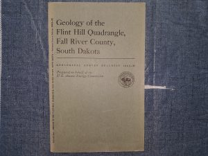 Geology of the Flint Hill Quadrangle, Fall River County, South Dakota w/ Map (1971) ~ by Henry Bell III, and Edwin V. Post