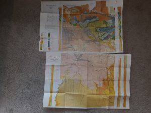2 Geologic Maps of Uintah County, Utah (North Half, South Half) ~ by G. E. and B. R. Untermann, and D. M. Kinney