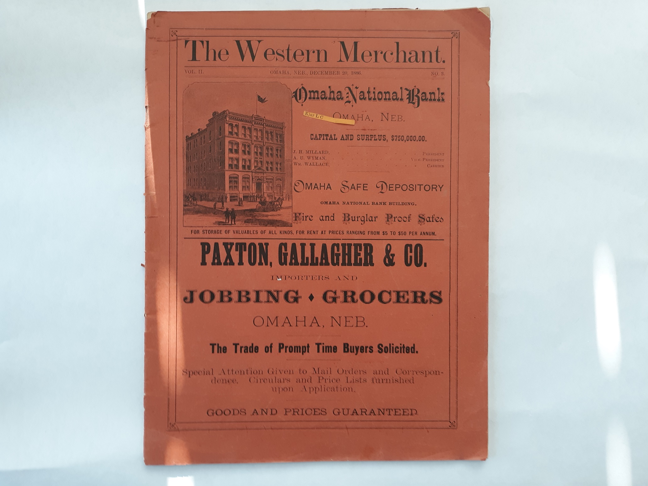 The Western Merchant: Vol. 2, No. 3, December 20, 1886 (1886)