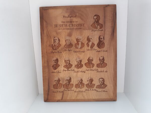 Prophets of The Church of Jesus Christ of Latter-day Saints Plaque