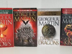 Game of Thrones — 4 Paperbacks from the Set — Partial Set Only: Game of Thrones, Feast of Crows, Dance with Dragons, A Clash of Kings
