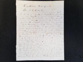 1858 --- Letter to J. D. Gill --- From California --- Mentions Brigham Young, Salt Lake & Crossing the Plains