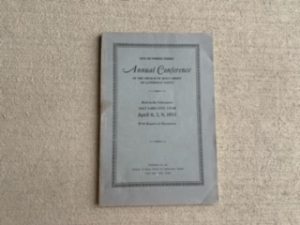 1933- One Hundred Third Annual Conference April 6,7,8 1933