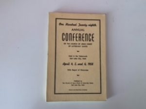 1958- One Hundred Twenty Eighth General Conference April 4,5, and 6 1958