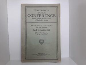 LDS General Conference Report: April 4, 5 and 6, 1926 (1926)