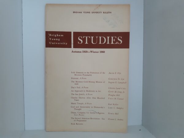Brigham Young University Studies: Autumn 1959―Winter 1960 (1960)