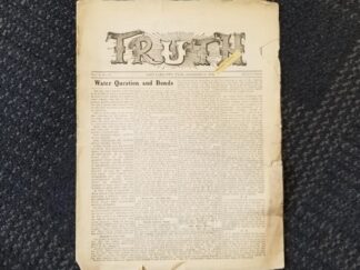 Truth -- Vol. 4, No. 14 -- Salt Lake City, Utah, December 10, 1904 -- Single Issue Old Newspaper