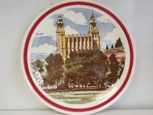 Manti Temple — Collector’s Plate — “A House Raised To God” — Vernon Kilns — Hand Painted