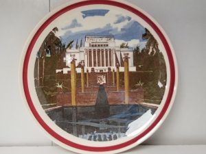 Hawaii Temple  — Collector’s Plate — Vernon Kilns — Hand Painted