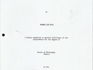 A Theory of Rhythmic Levels in Tonal Music — Unbound Thesis — Norman Lee Wick