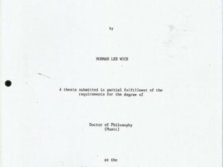 A Theory of Rhythmic Levels in Tonal Music --- Unbound Thesis --- Norman Lee Wick