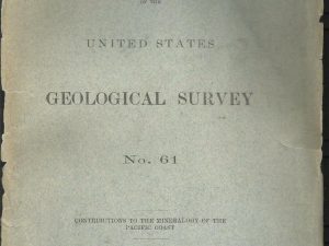 Contributions to the Mineralogy of the Pacific Coast (No. 61)